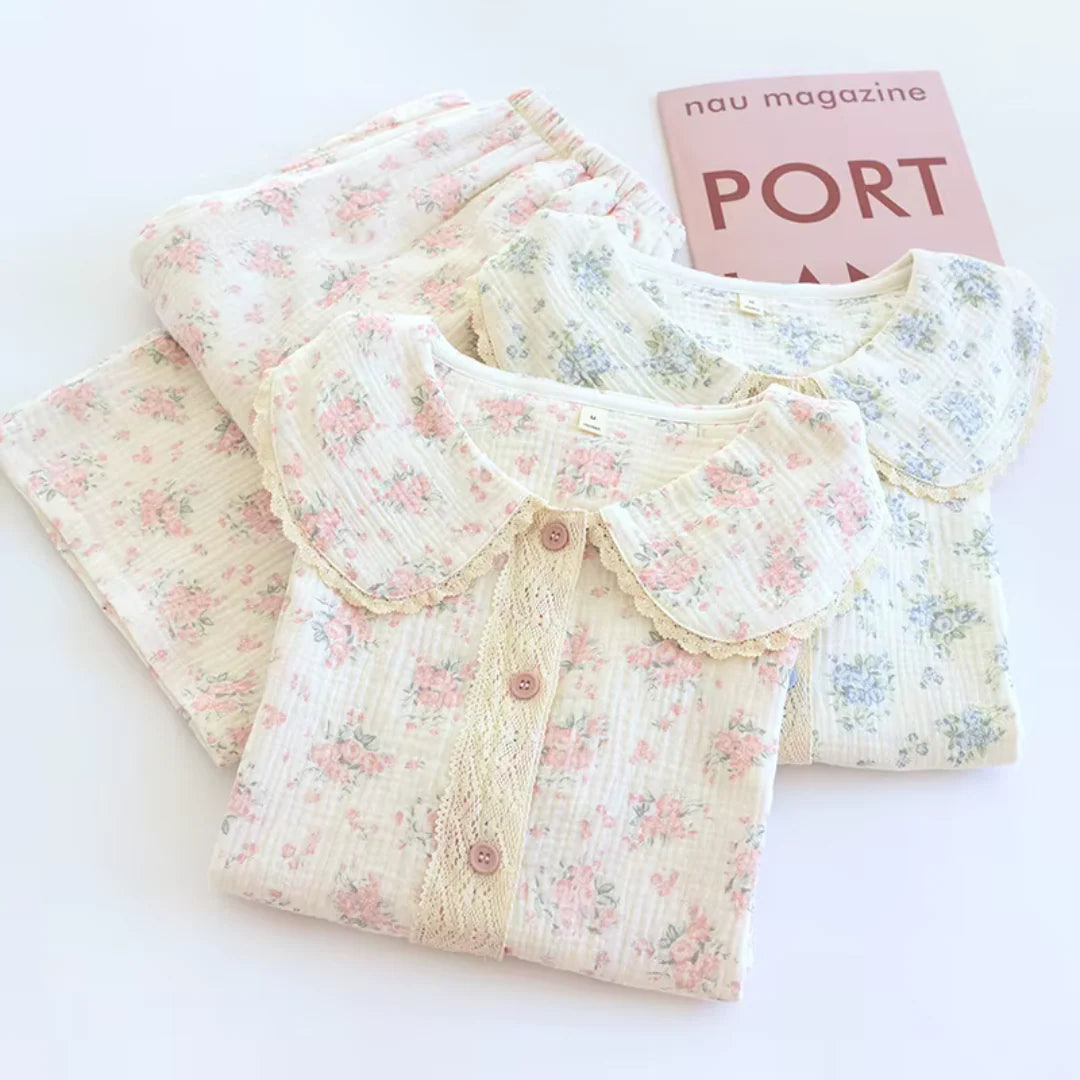 Vintage Bloom - 100% Muslin Cotton Pajama