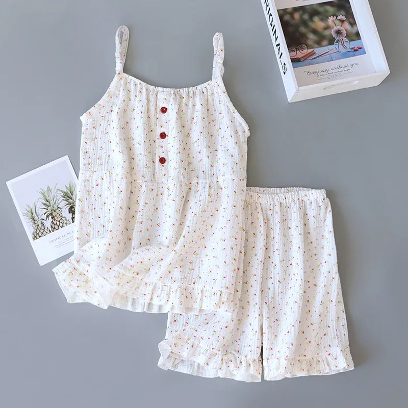Cherry Bloom - 100% Muslin Cotton Pajama