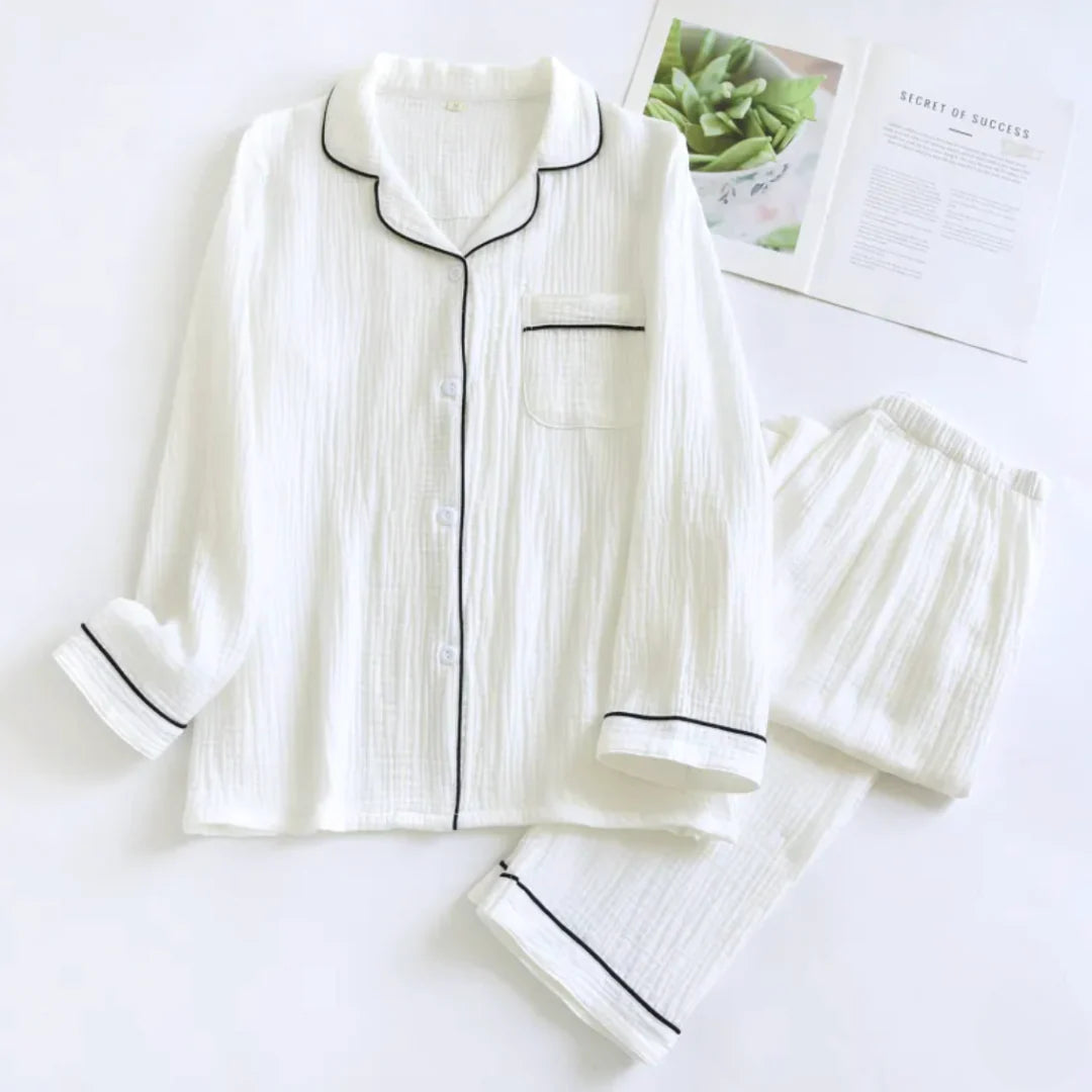 The Long Sleeve - 100% Muslin Cotton Pajama